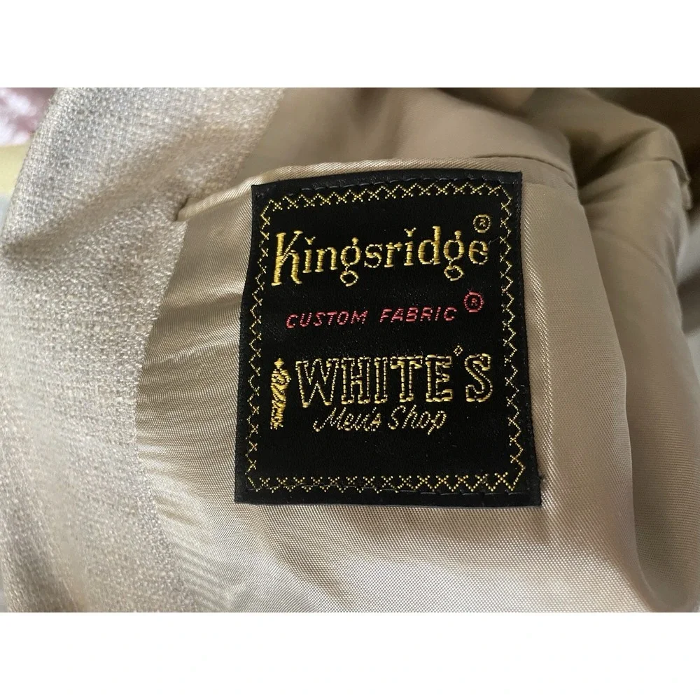 Vintage KINGSRIDGE‎ SPORT COAT BLAZER JACKET Custom Fabric Camel/Tan Union Made